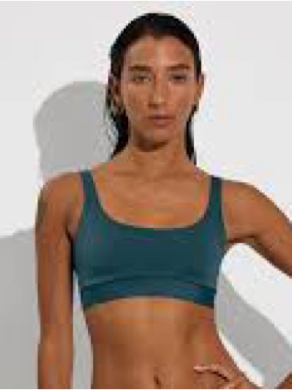 Left On Friday Scoop-Neck Bikini Top and Low-Rise Bottom in Teal Green